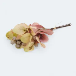 Bukiecik z róźowo-źółtych liści 39cm  LIN1351