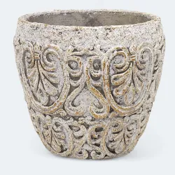 Donica szara okrągła wzór cement CACD-130-10809-24