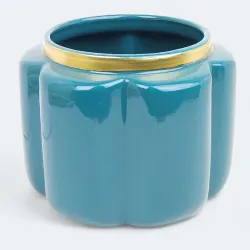 Pouff pot O17,6 h.13,7 cm petrol 38134