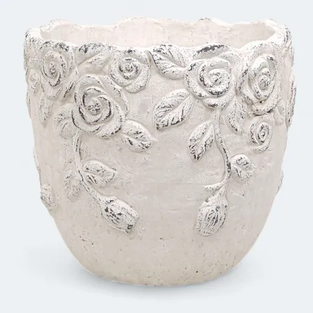 Donica róże okrągła szara cement CACD-130-10789-24